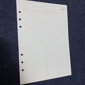 8Lotus Lists Inserts (A5 rings)